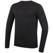 Чоловіча футболка MOOA MerinoSilk 160 long чорний black melange