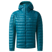 Чоловіча куртка Haglöfs L.I.M Down Hood II блакитний Deep Teal/Mountain Teal