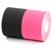 Стрічка для тейпування BronVit Sport Kinesio Tape set чорний/рожевий