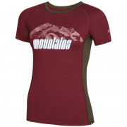 Жіноча футболка Zulu Merino Mountains 160 Short Block червоний
