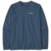 Чоловіча футболка Patagonia P-6 Logo Responsibili Tee LS синій Utility Blue
