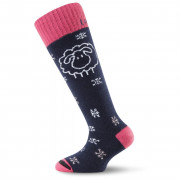 Dětské ponožky Lasting SJW černá/červená