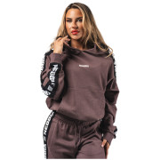 Жіноча толстовка Nebbia Classic Hoodie OFF-DUTY 489 коричневий DARK BROWN