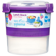 Box na potraviny Sistema Round Lunch Stack TO GO 965ml fialová