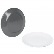 Набір тарілок Bo-Camp Dinner plate Two tone - 4ks сірий