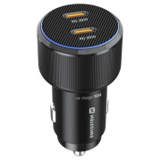 Адаптер Swissten Car Charger 2X USB-C PD, 50W + cabel USB-C / USB-C, 1 m