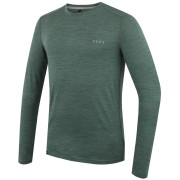 Чоловіча футболка MOOA MerinoSilk 160 long зелений green melange