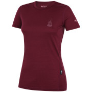 Жіноча футболка Zulu Merino Fire 160 Short бордовий wine