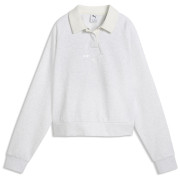 Жіноча толстовка Puma CLASS Relaxed Longsleeve Polo FL білий White Glow Heather