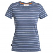Жіноча футболка Icebreaker Women Wave SS Tee Stripe синій Dawn/Kyanite/Snow/S
