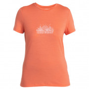 Жіноча функціональна футболка Icebreaker Women Merino 150 Tech Lite III SS Tee IB Grown Naturally помаранчевий