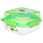 Box na potraviny Sistema Square Lunch Stack TO GO 1,24l zelená