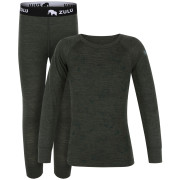 Дитячий набір Zulu Merino Woody 160 зелений dark green melange