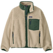 Дитяча толстовка Patagonia K's Retro-X Jacket бежевий/зелений Dark Natural w/Canopy Green