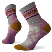 Жіночі шкарпетки Smartwool Hike Light Cushion Zig Zag Valley Mid Crew Socks сірий/фіолетовий