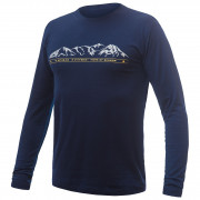 Чоловіча функціональна футболка Sensor Merino Active Pt Mountains dl.rukáv темно-синій
