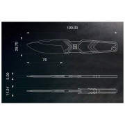 Ніж TB OUTDOOR Monobloc Knife Impact 127 Black Pvd G10