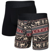 Чоловічі боксери Saxx Droptemp Cooling Cotton Boxer Brf Fl 2Pk чорний caribou/black