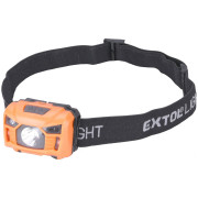 Налобний ліхтарик Extol 100lm, акумуляторна, USB, 3W LED