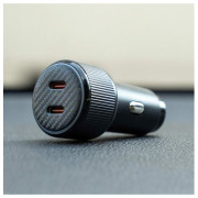 Адаптер Swissten Car Charger 2X USB-C PD, 50W + cabel USB-C / USB-C, 1 m