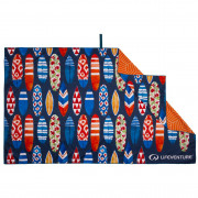 Швидковисихаючий рушник LifeVenture Printed SoftFibre Trek Towel синій/помаранчевий