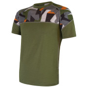 Чоловіча функціональна футболка Sensor Merino Impress kr.r. зелений Safari/Camo
