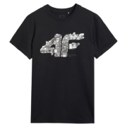Чоловіча футболка 4F Tshirt M3132 чорний DEEP BLACK