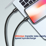 Кабель для зарядки і передачі даних Swissten Textile USB-C / Lightning 1,2 m