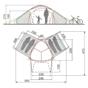 Сімейний намет на 4 особи Vaude Badawi 4P