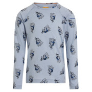 Дитяча функціональна футболка Icebreaker Kids M 200 Oasis LS Crewe Bear Tour AOP блакитний Zinc Blue/Aop