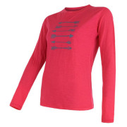 Жіноча футболка Sensor Merino Wool PT Šípy dl.r. рожевий Magenta