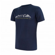 Чоловіча функціональна футболка Sensor Merino Active Pt Mountains синій