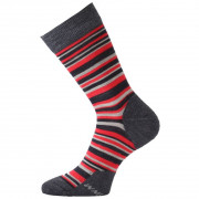 Ponožky Lasting WPL šedá/červená