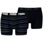 Чоловічі боксери Puma Everyday Striped Boxers 2P чорний Black