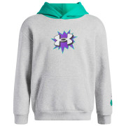 Дитяча функціональна футболка Under Armour UA B Rival FLC Graphics Hd Mod Gray Light Heather світло-сірий Mod Gray Light Heather / Geode Green / White