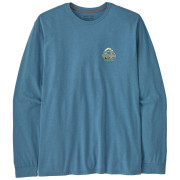 Чоловіча футболка Patagonia Long-Sleeved Great Waves Responsibili-Tee синій Shore Blue