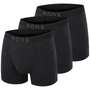 Чоловічі боксери MOOA MerinoSilk 4in 3-pack чорний black melange