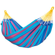 Houpací síť La Siesta Sonrisa Single modrá/červená wildberry