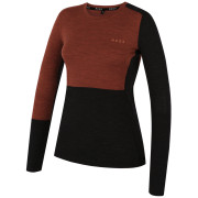 Жіноча футболка MOOA MerinoSilk Block 160 long помаранчевий cinnamon melange