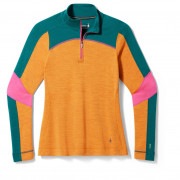 Жіноча функціональна футболка Smartwool W Classic Thrml Mrn Bl Colorbl 1/4 Zip B помаранчевий