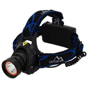 Налобний ліхтарик Cattara LED 400lm (1x XM-L+15x SMD) чорний/синій