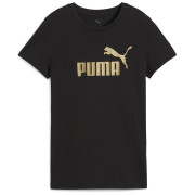 Жіноча футболка Puma ESS NO. 1 LOGO Metallic Tee чорний PUMA Black-metallic gold