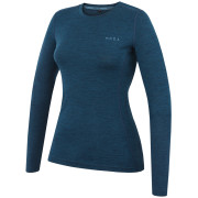 Жіноча футболка MOOA MerinoSilk 160 long синій lagoon blue melange