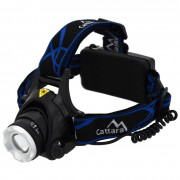 Налобний ліхтарик Cattara LED 570lm ZOOM чорний/синій