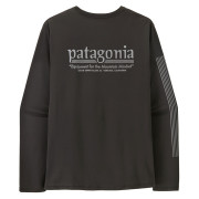 Чоловіча футболка Patagonia M's L/S Cap Cool Daily Shirt - Hut Tripper чорний Black
