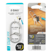 Допоміжний карабін Nite Ize G-series #3 срібний Stříbrná