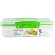 Svačinový box Sistema Snack Attack To Go světle zelená