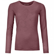 Жіноча футболка Ortovox 185 Merino Tangram Ls W рожевий