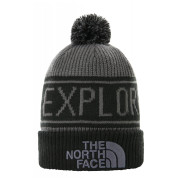 Шапка The North Face Retro Tnf Pom Beanie чорний/сірий VanadisGrey/TnfBlack