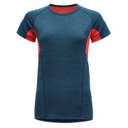 Жіноча футболка Devold Running Woman T-Shirt синій/червоний